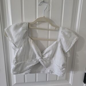 White Knotted Women's Top